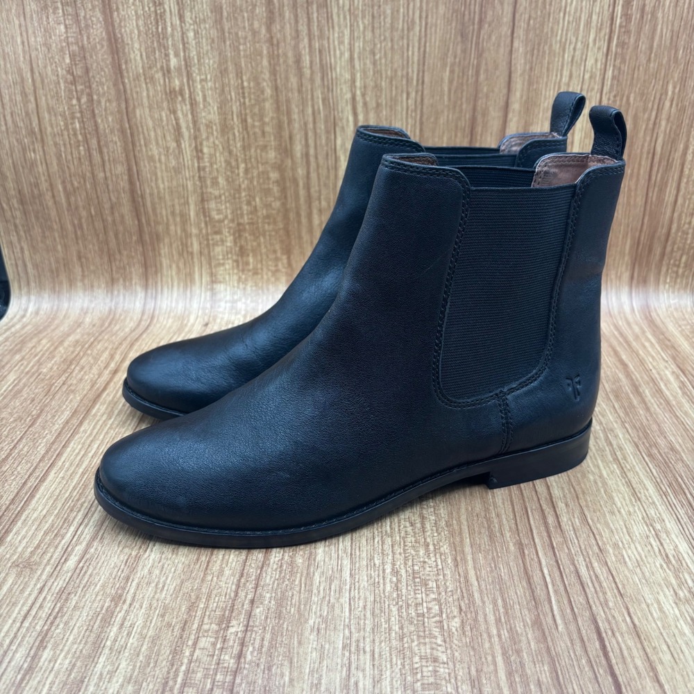 Frye Anna Chelsea Boots Black Womens Size 7M Leather Ankle Boot 3479359-BLK‎ - Picture 3 of 9